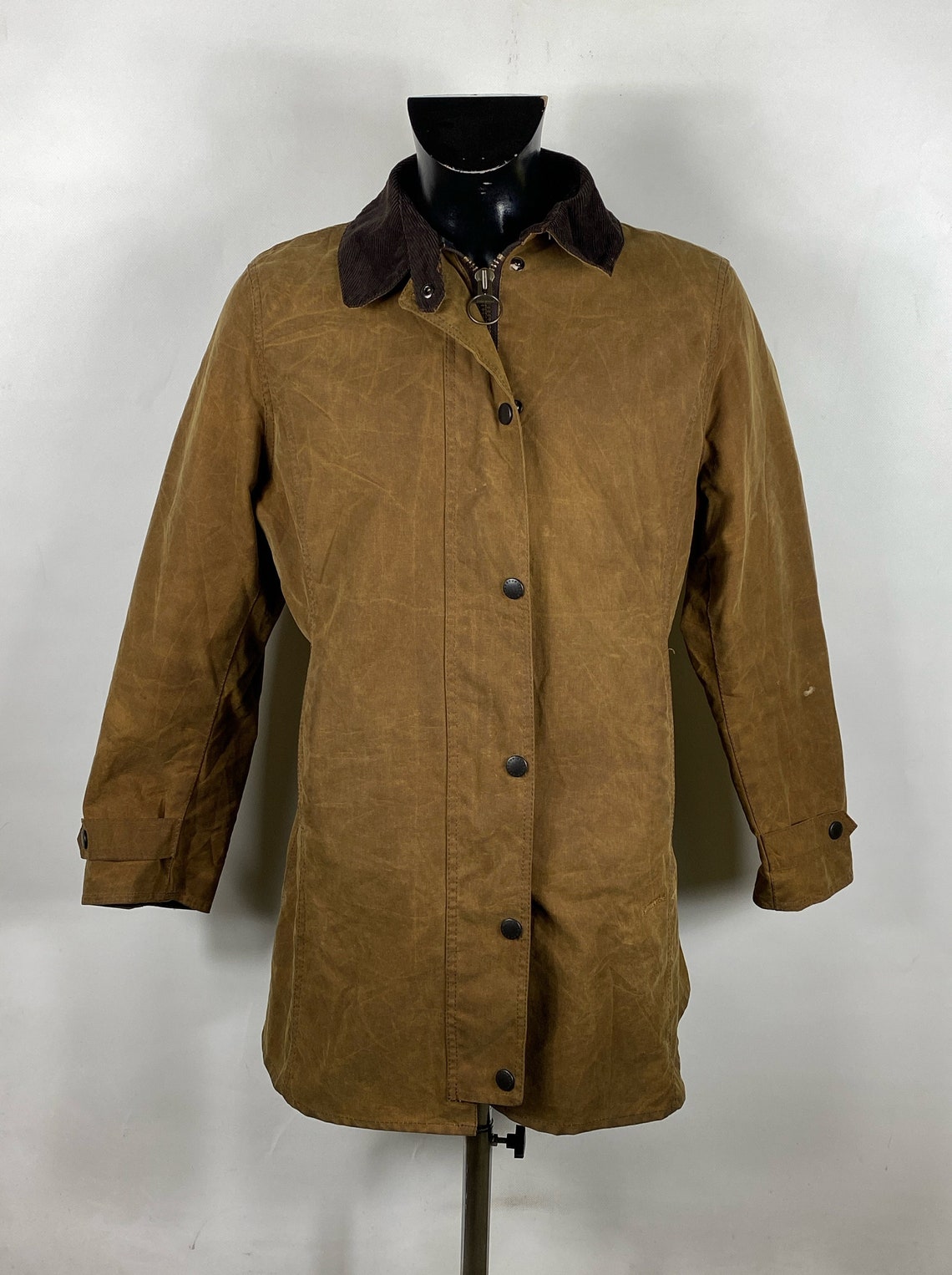 Barbour Beige Woman Jacket Newmarket UK 14beige Waxed Jacket Etsy