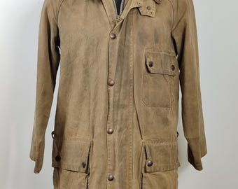 RARE Barbour Cowen Commando Jacket Gray C36/91 Cm Gray Wax RARE Barbour Cowen Commando Jacket Gray C36/91 Cm Gray Wax