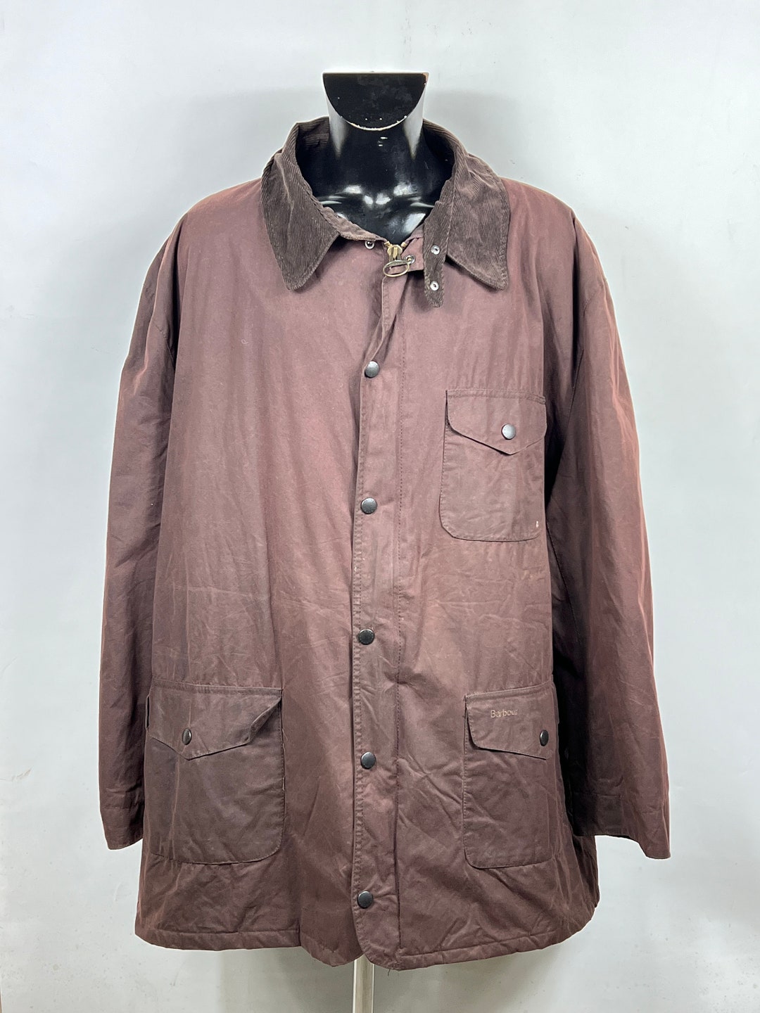 Eton Waxed Brown Men's Barbour Jacket Size. 6 XL Man Etsy