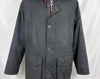 Barbour blue men's parka North sea waxed Medium - Man wax winter navy parka size medium