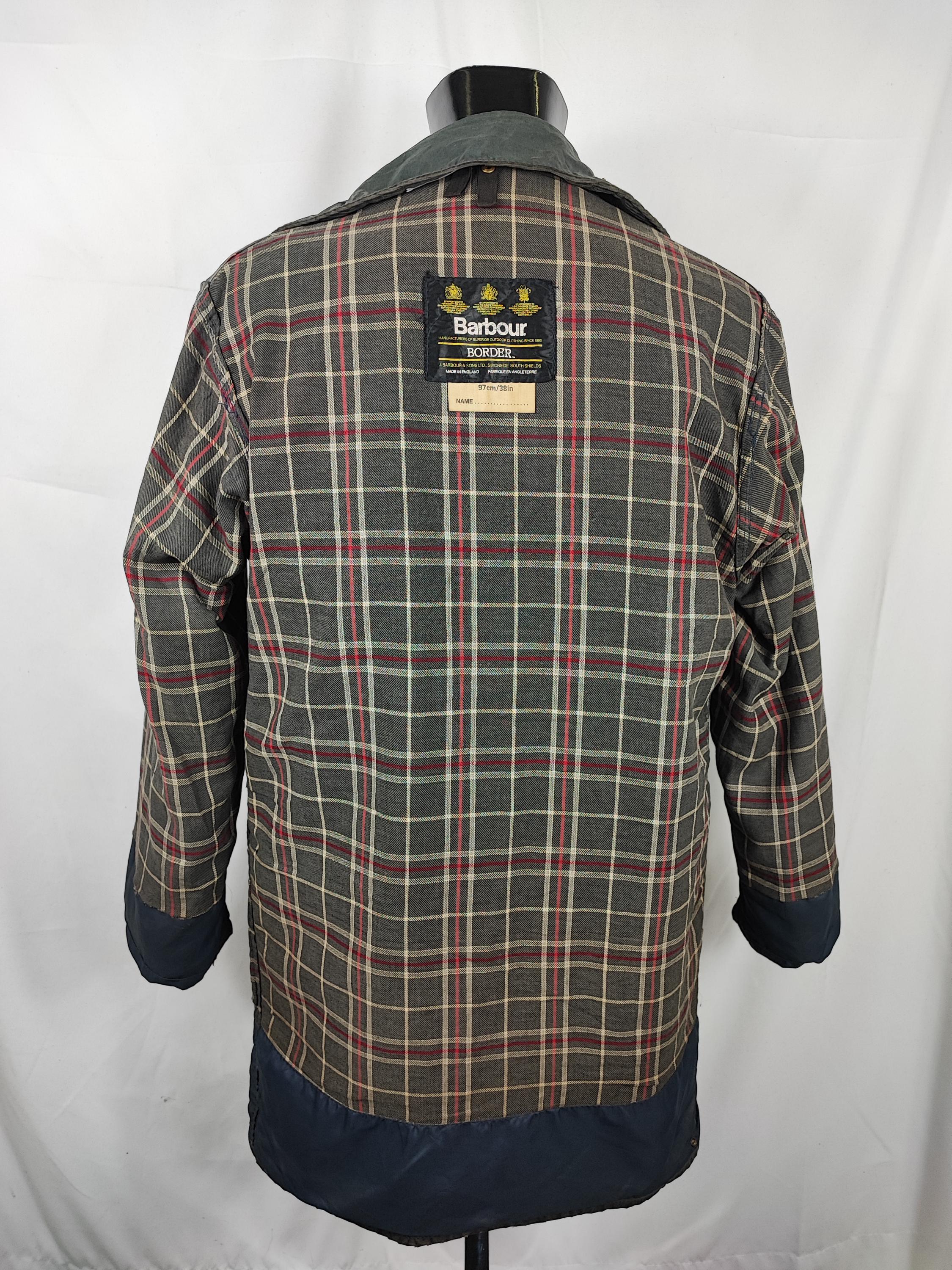 Barbour Unisex Border Jacket Blue C38/97 Cm Medium Size 48 - Navy