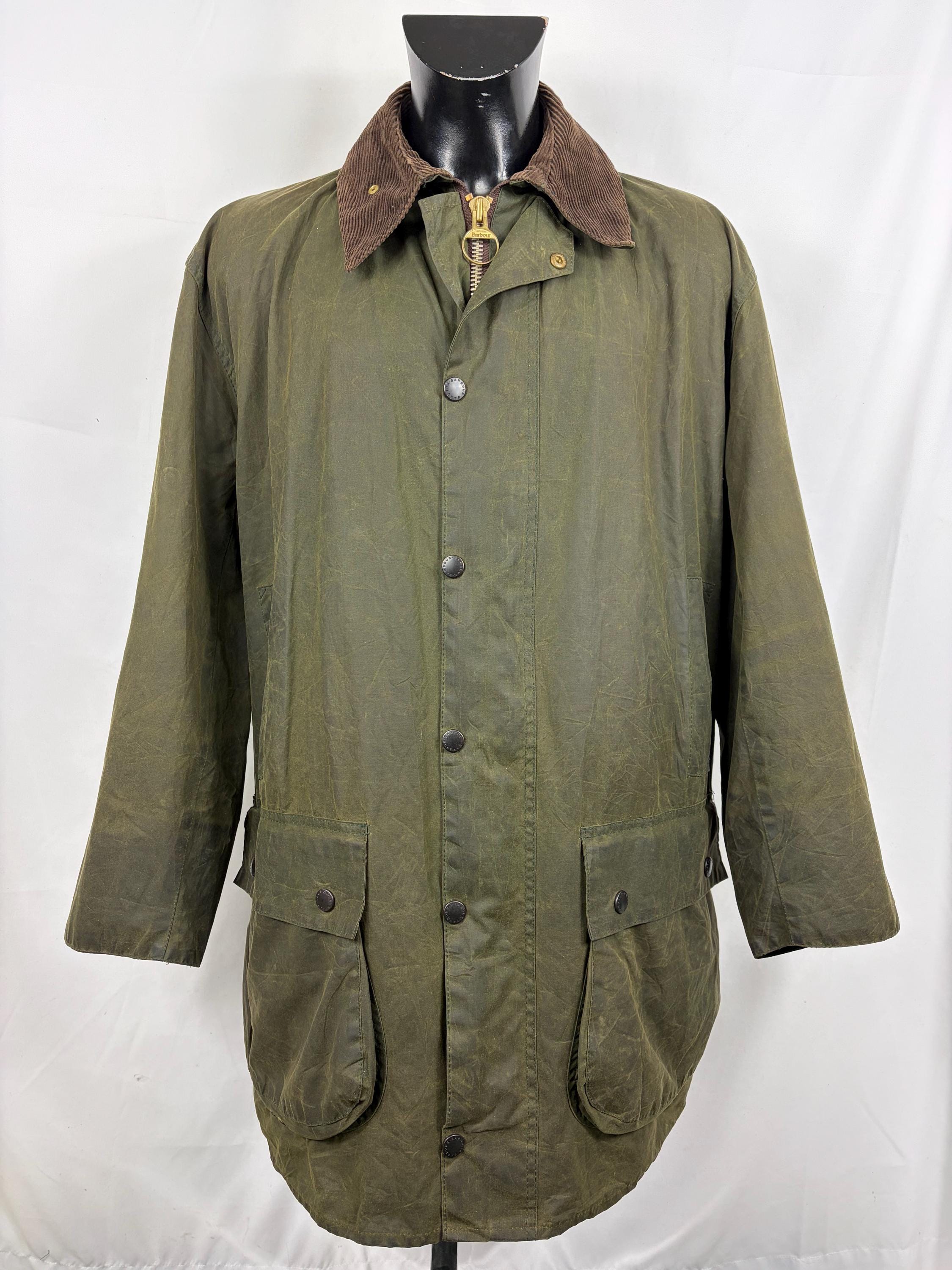 Barbour Men's Border Vintage Green Wax C44/112 Cm Green Barbour Men's Border Vintage Green Wax C44/112 Cm Green