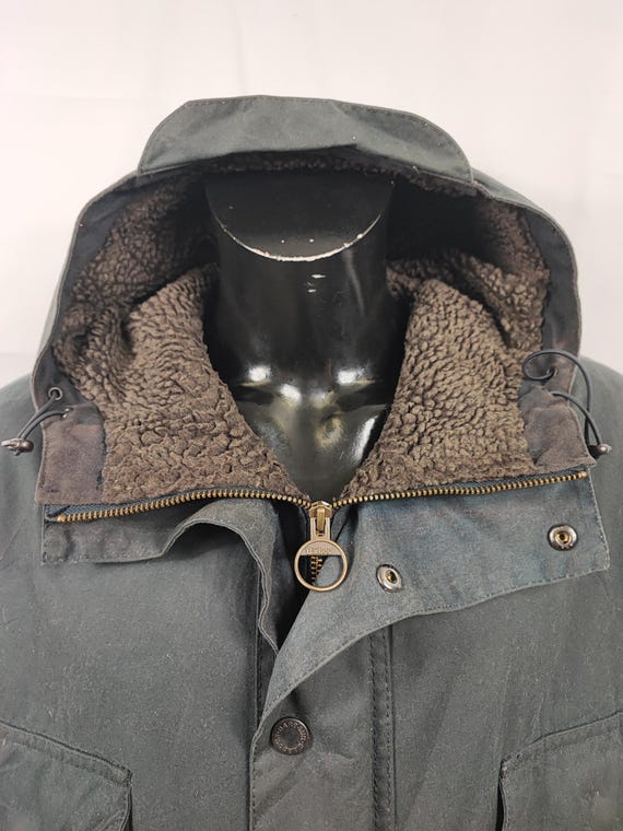 Parka Barbour Mann Blue Oakum gewachst XXLarge Navy Man Oakum Wachsjacke mit Kapuze XXL Etsy