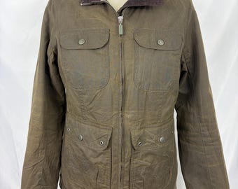 Barbour Women's Green Waxed Jacket UK8 - Green Lady Filey Wax Jacket UK8 Size XSmall