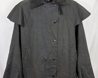 RARE Barbour Backhouse Black C44/112 cm Riding short Black Wax Jacket Size XLarge