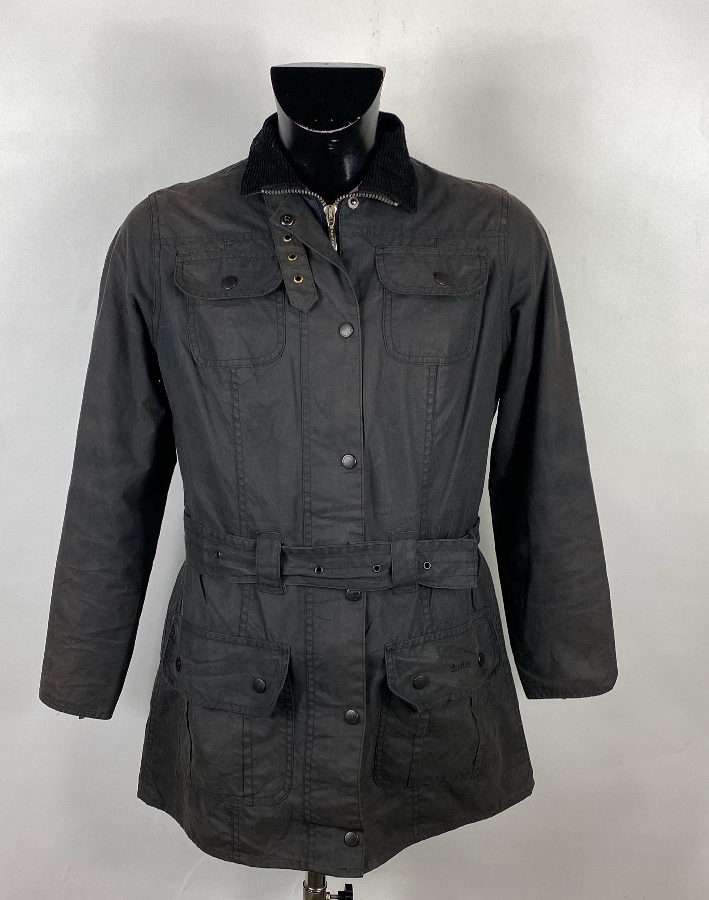 Barbour Women s Jacket Black Utility Mac Tg.42 Medium Lady Etsy UK