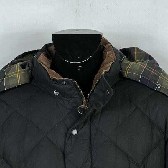 Barbour Waxed Down Jacket Black Men Large Man Black… Gem