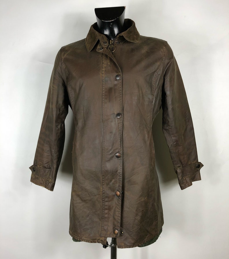 Women's brown shops poodle Newmarket UK12 tg.42 Brown wax newmarket lady coat
