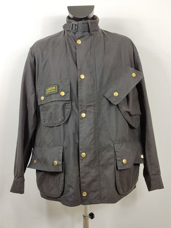 Barbour International Jacket Black A7 C48/122 cm … - image 8