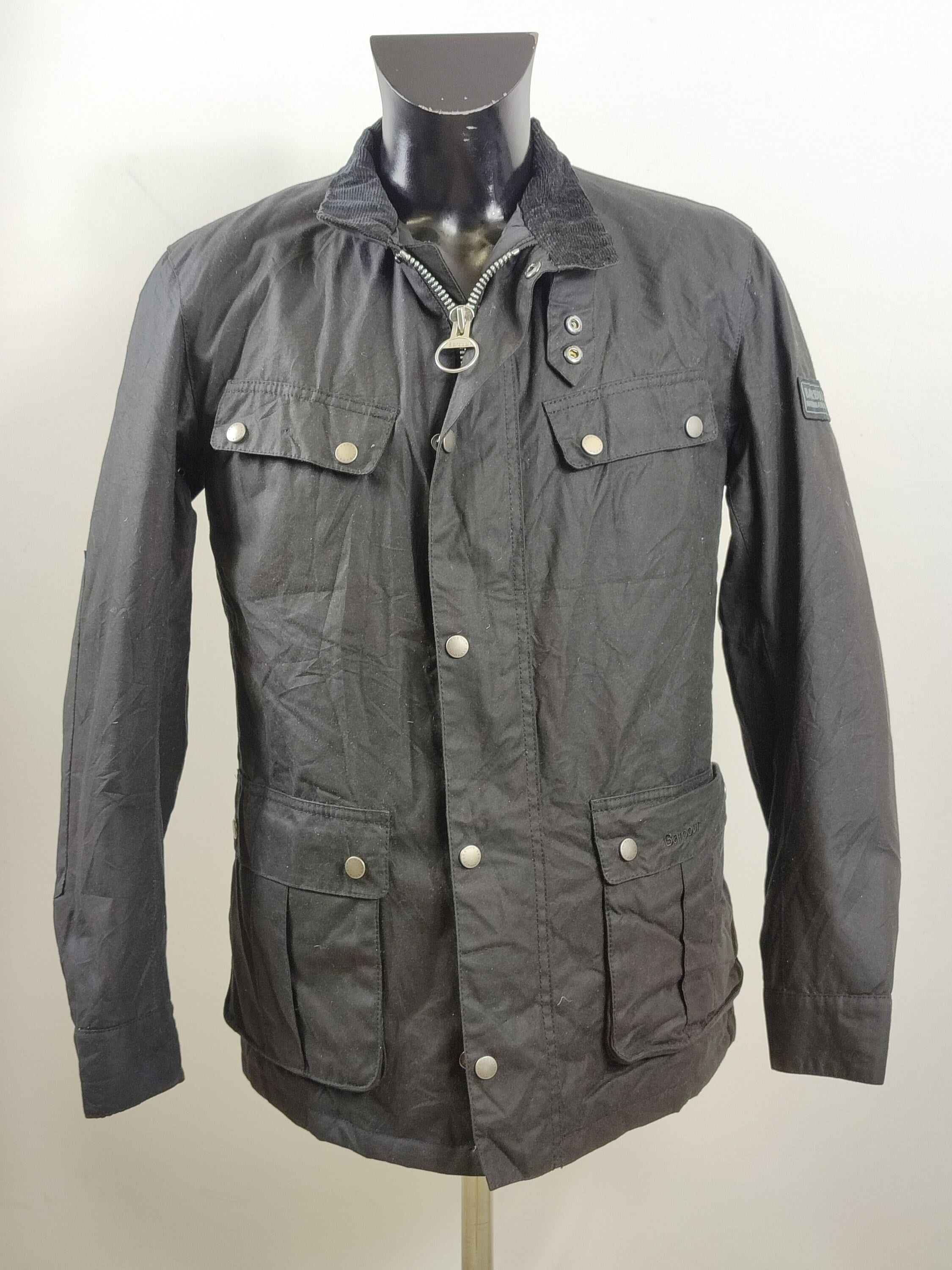 Barbour International man jacket Duke Black M Man Black Duke International wax Jacket Size M