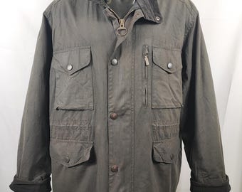 Barbour Men&#39;s Black Sapper Jacket XXL - Man Black Waxed Sapper Jacket Size XXL