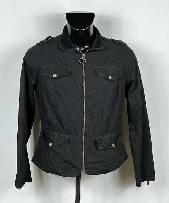 Barbour short black women's jacket UK14 Tg. 44 Sh… - image 1