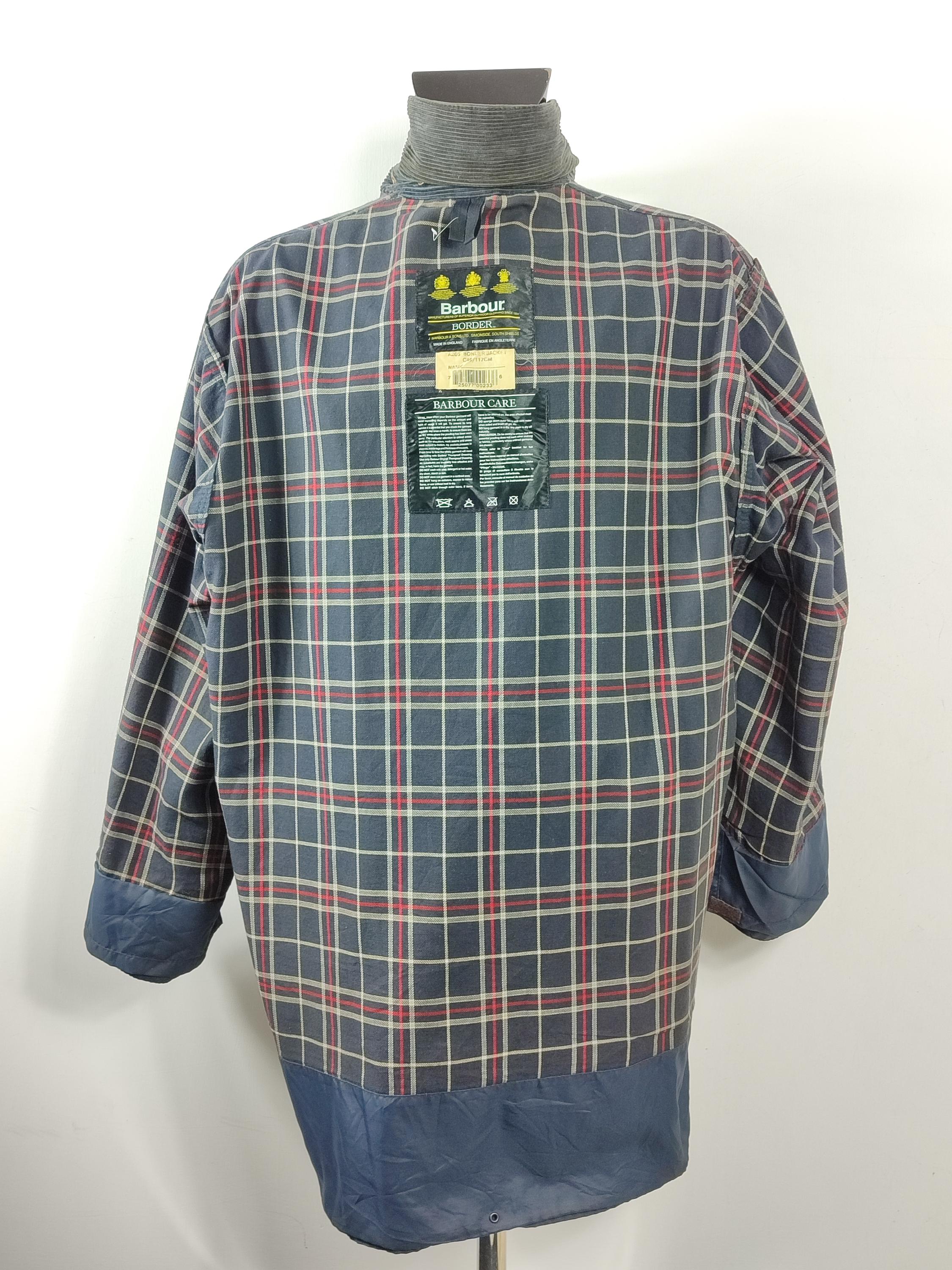 Barbour Border Blue Men's Waxed Cotton C46/117cm Man Navy Border