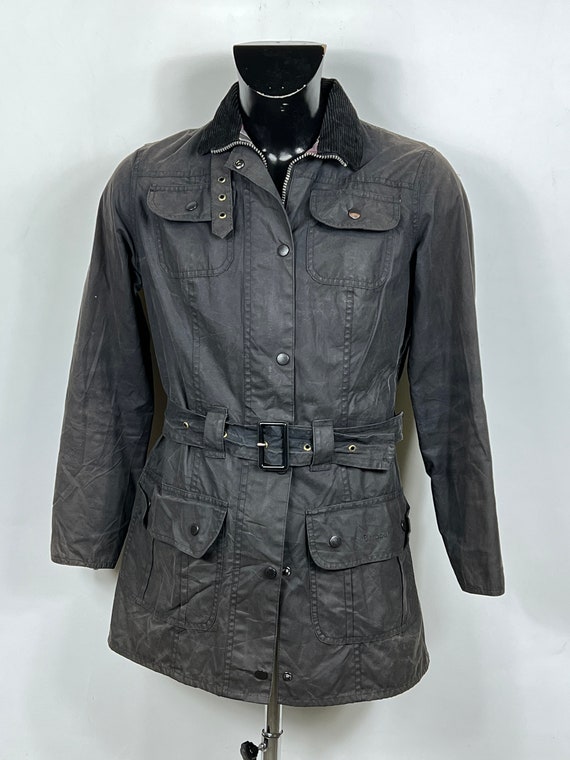 Barbour Women's jacket with black utility mac belt