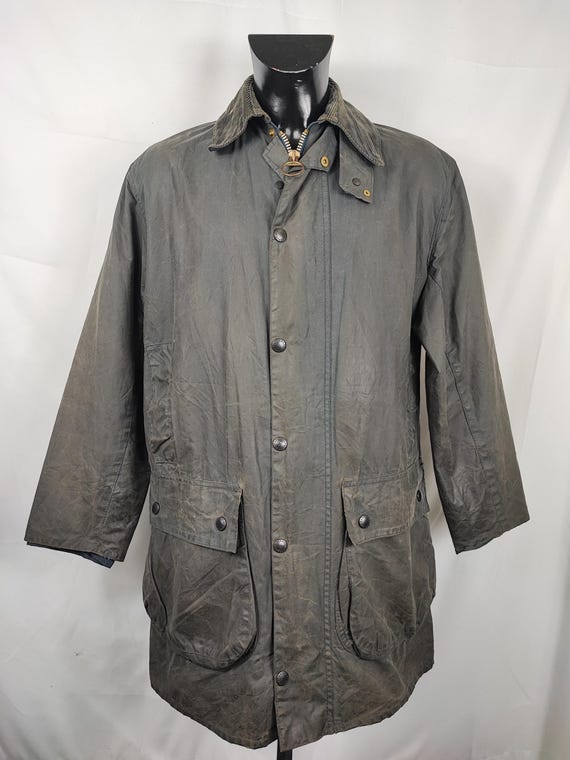 Barbour Unisex Border Jacket Blue C38/97 Cm Medium Size 48 - Navy
