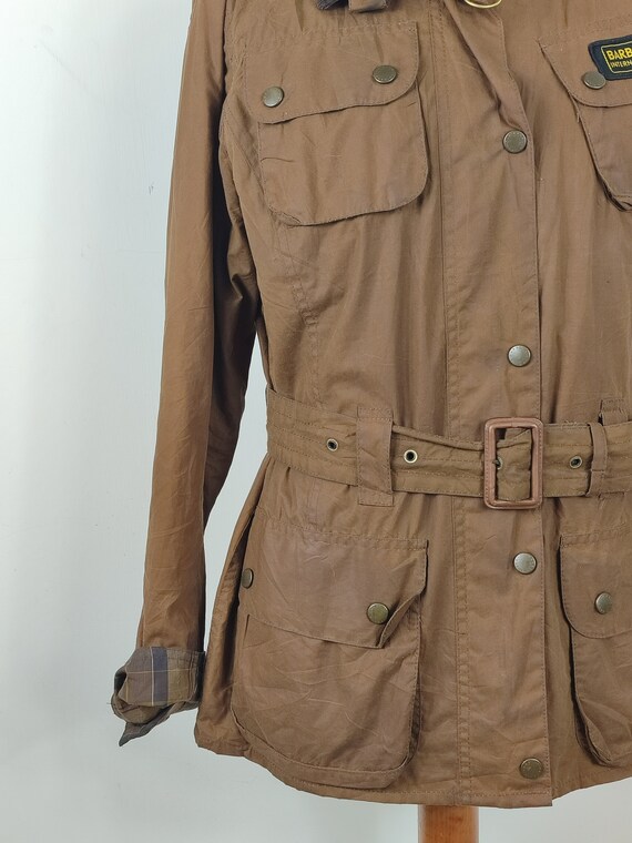 Barbour women's beige short jacket Wax Internatio… - image 5