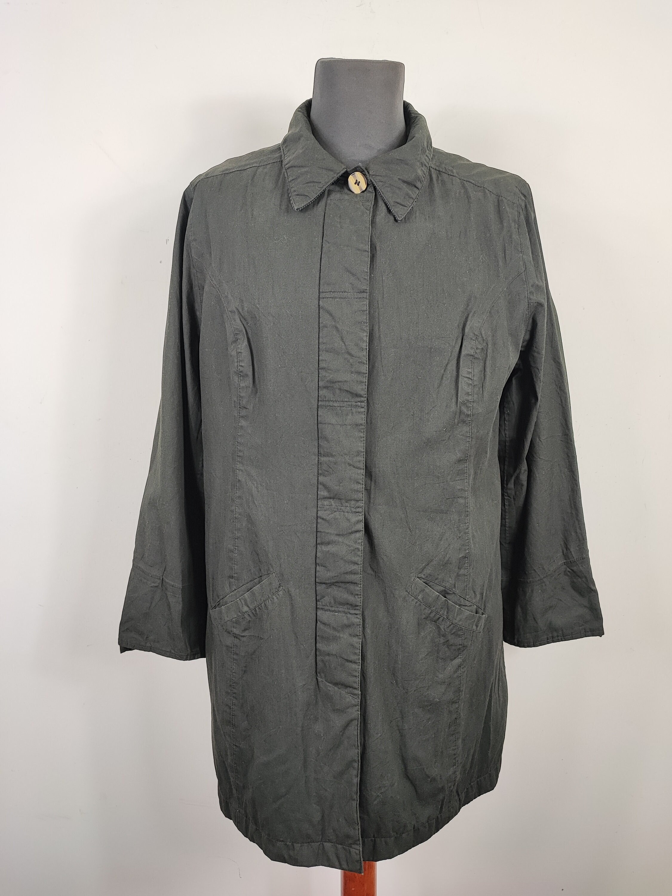 ジャケット・アウター barbour trench coat 46 Barbour Black Waterproof Unisex Trench Coat Size 46 Uk16