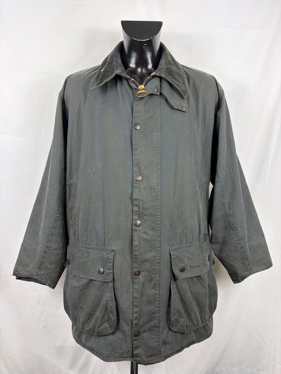 Barbour Men's Border Blue Waxed Cotton C44/112 Cm Man Vintage Navy