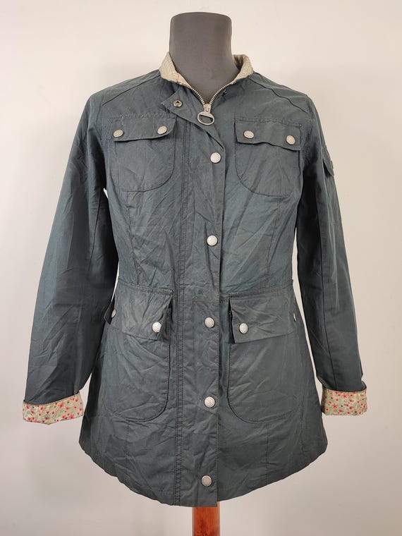 アウターその他 BARBOUR Woman Waistcoat Blue LLI0003 NY91 Ladies Barbour Kenwyn Dress Tartan Belted Blue Linen Jacket