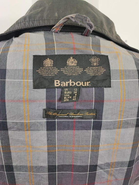 Barbour Black Wax Flyweight Amelia Short Jacket Medium Size 42