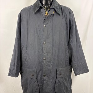 Barbour Unisex Border Jacket Blue C38/97 Cm Medium Size 48 - Navy