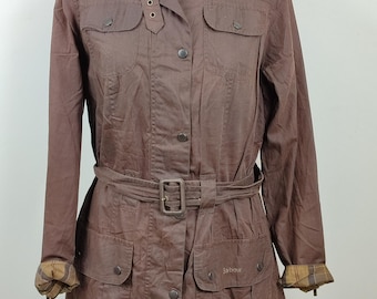 Barbour Women's Brown Belted Utility Mac Jacket UK12 - Lady Brown jacket size Medium