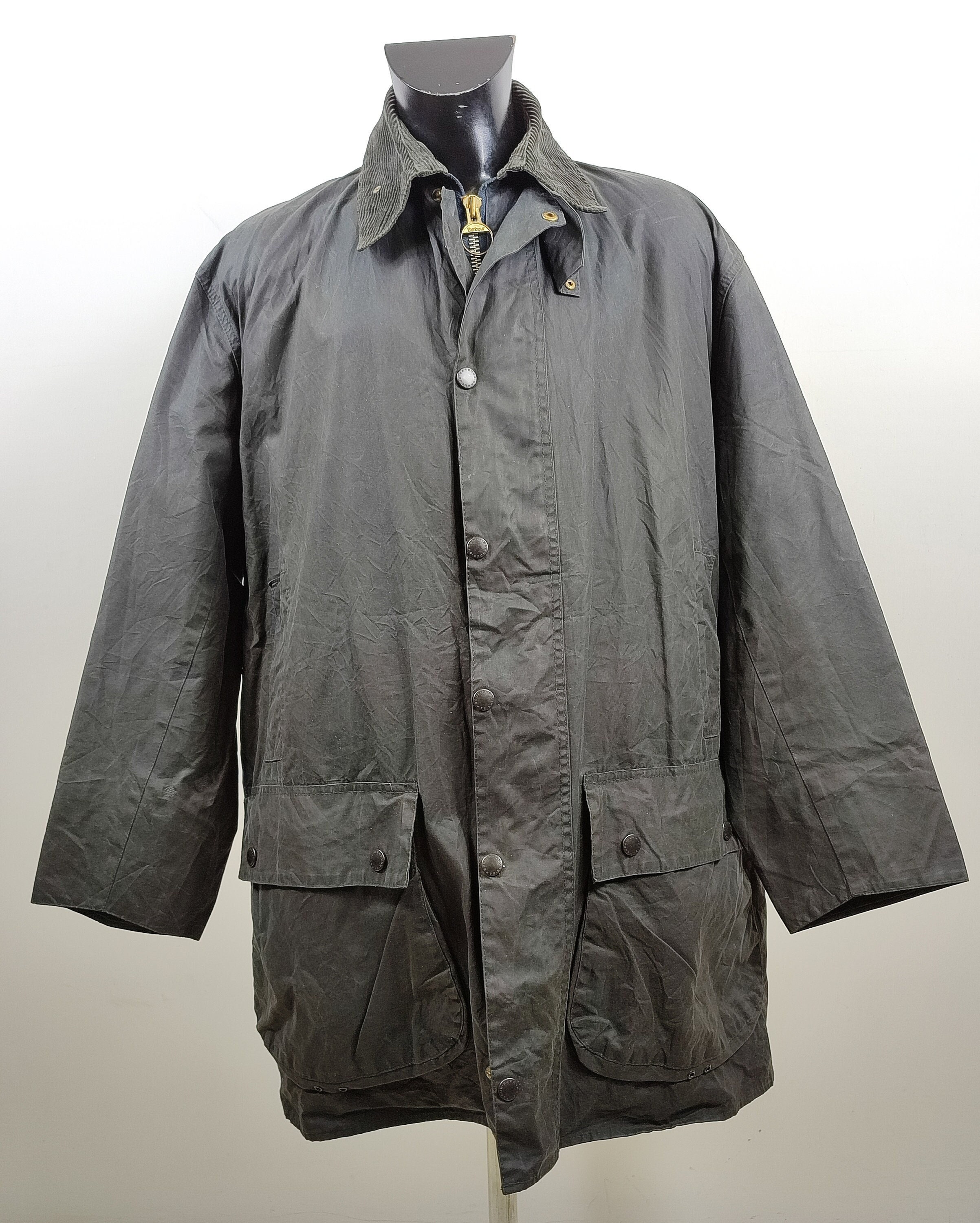 Barbour Border Blue Men's Waxed Cotton C46/117cm Man Navy Border Barbour Border Blue Men's Waxed Cotton C46/117cm Man Navy Border