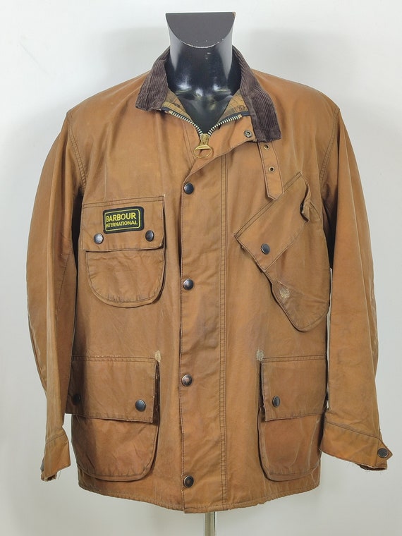 Barbour International Vintage Beige A7 Jacket C46 117 Cm Barbour International A7 Sandstone Jacket XL Etsy Canada