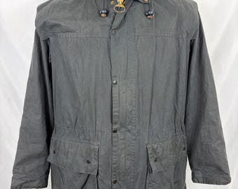Barbour Durham Blue Hooded Waxed C36/91cm Navy Hooded Waxed Vintage Durham Small