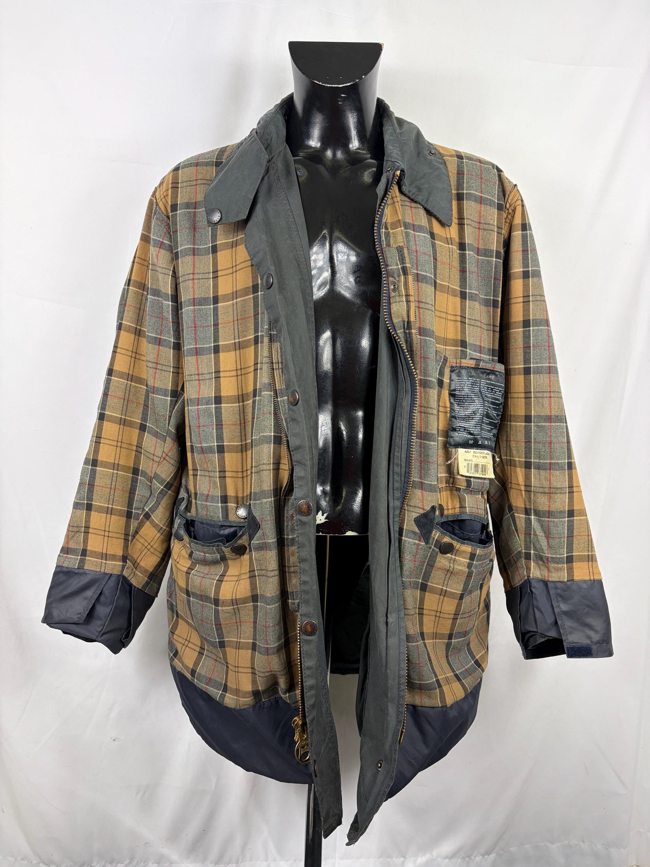 Barbour Men's Border Blue Waxed Cotton C44/112 Cm Man Vintage Navy