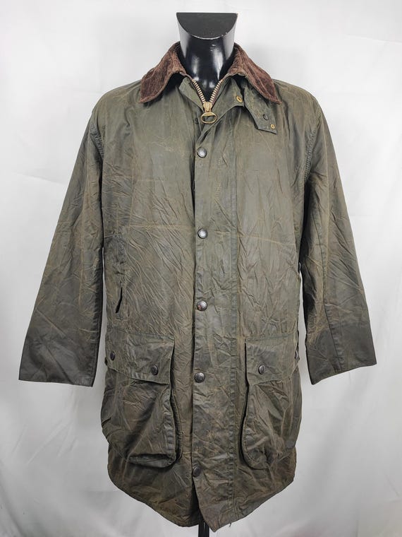 Barbour Unisex Border Jacket Green C38/97 Cm Size 48 Medium