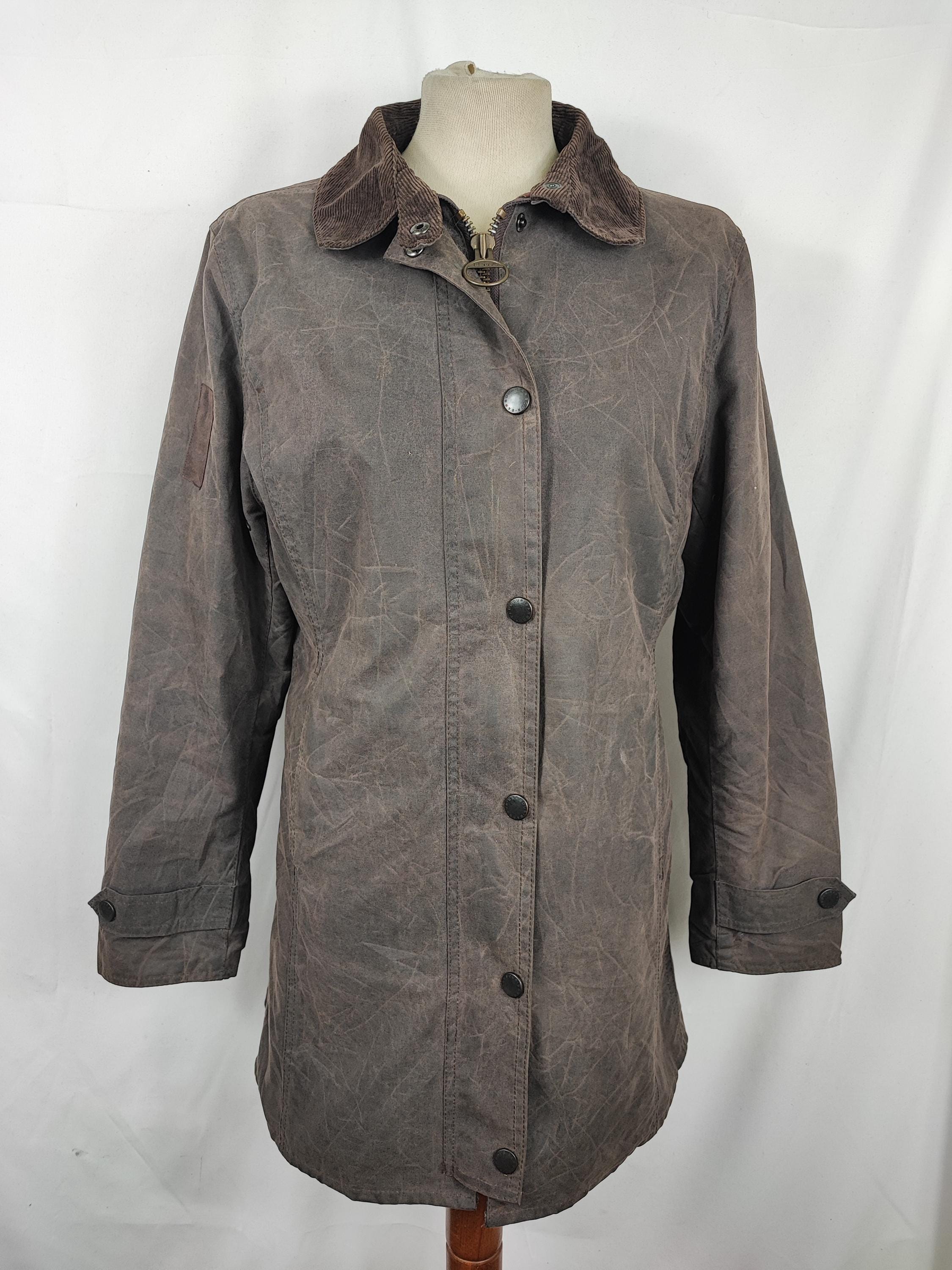 ジャケット・アウター vintage Barbour NEWMARKET wax coated Women's Barbour waxed ladies Newmarket jacket | eBay