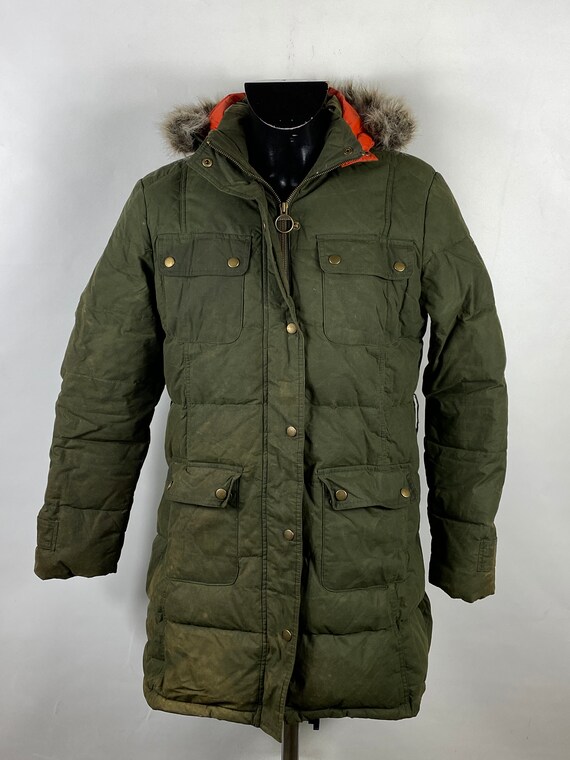 Down Jacket Woman Barbour Green Padded Tg.44 UK14 Green Down - Etsy