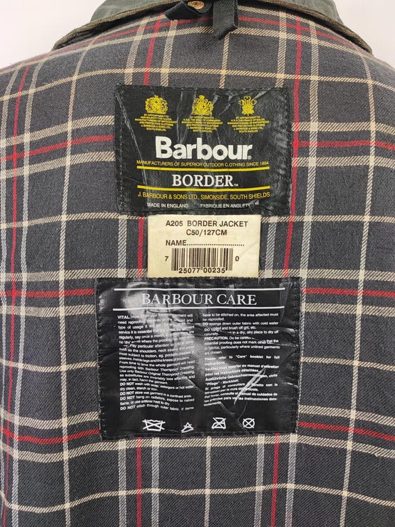 Barbour Blue Border Jacket Vintage Men's Wax C50/127 Cm -navy Wax