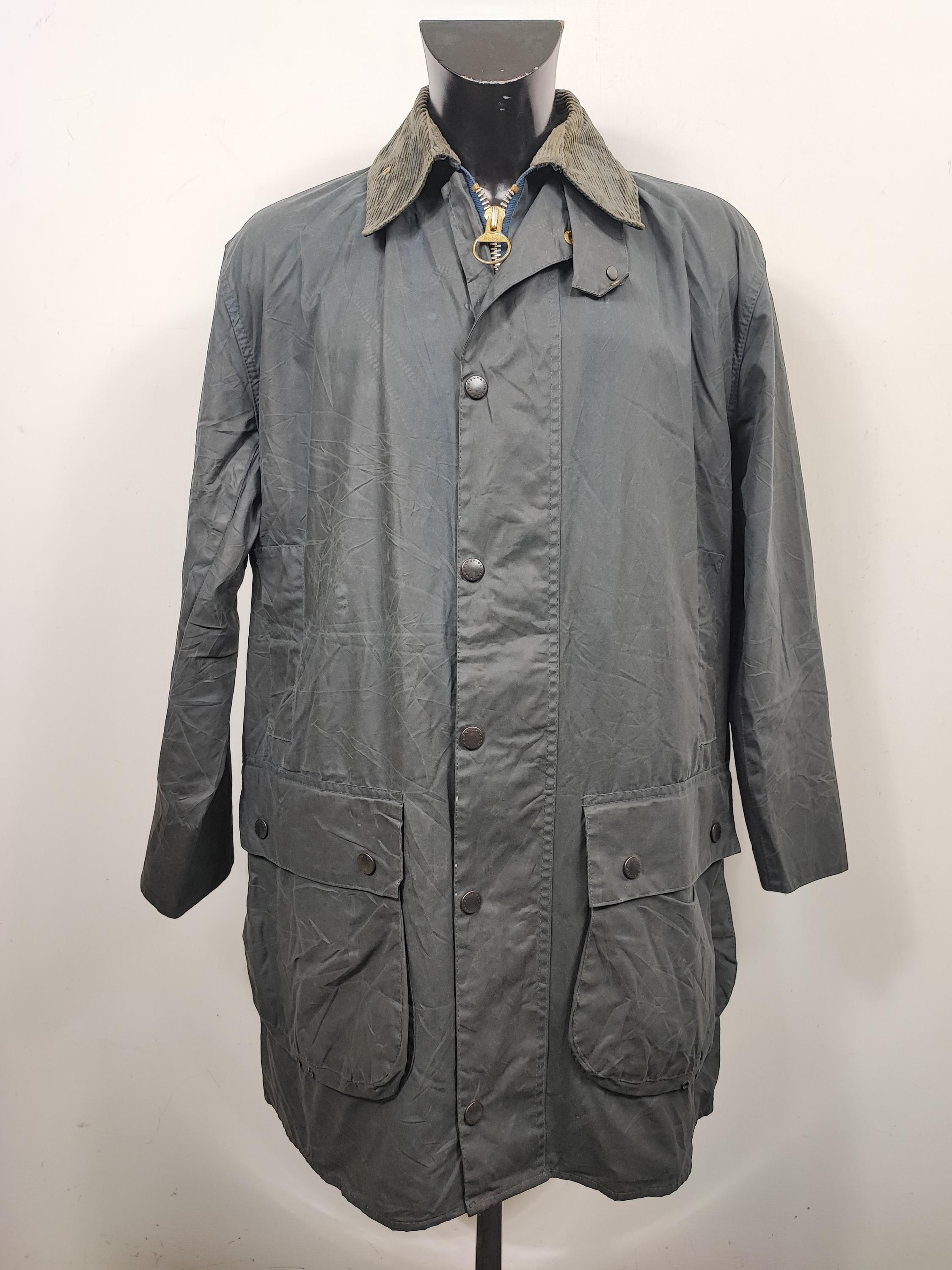 Barbour Border Navy 'M' C40/102 Wax Jacket w/ detachable