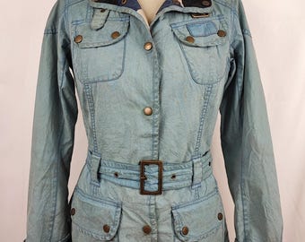 Barbour International Women&#39;s Jacket XSMALL UK8 -Lady International Union Jack jacket size UK8 Xs