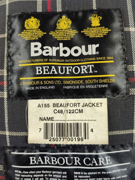 Barbour Beaufort jacket vintage blue C48/122 cm -… - image 3