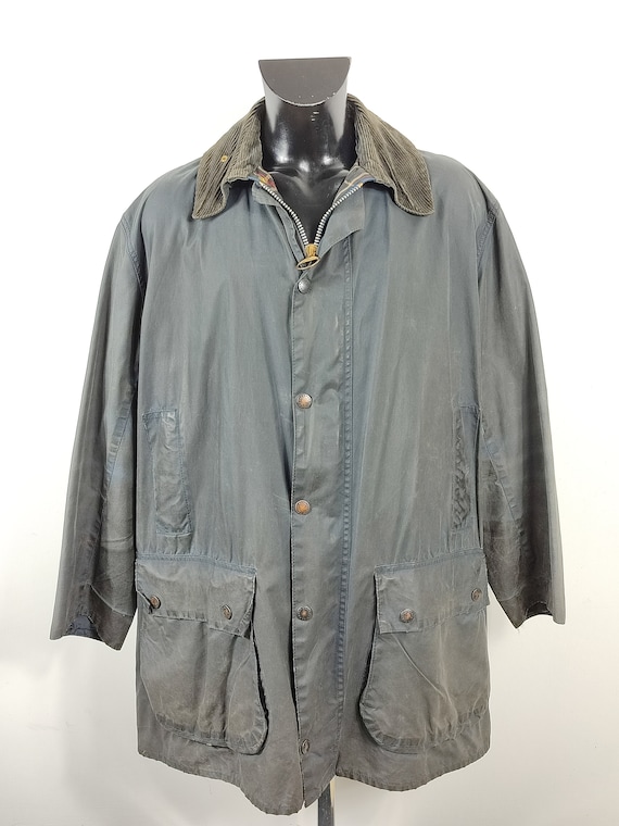 Buy Barbour Men s Border Vintage Blue Wax C44 112 Cm Navy Border Wax Coat Large Xlarge Online in India Etsy