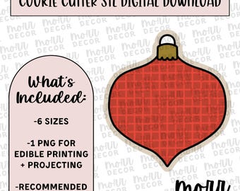 オーナメント クッキー カッター デジタル ダウンロード | クリスマス STL ファイル ダウンロード | ホリデー クッキー カッター ファイル ダウンロード | オーナメント 1