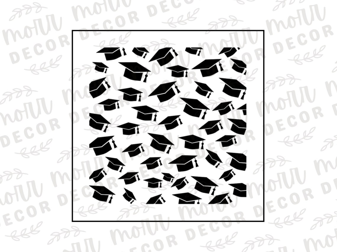 Graduation Cookie Stencil Etsy
