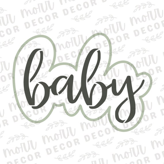 Baby Cookie Stencil and Cookie Cutter Baby Shower Cookie - Etsy