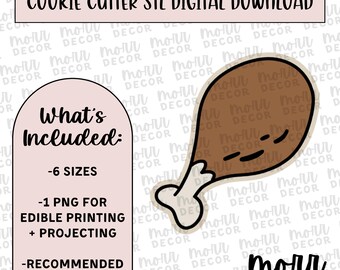 Turkey Ley Cookie Cutter Digital Download | Thanksgiving STL File Download | Holiday Cookie Cutter File Download