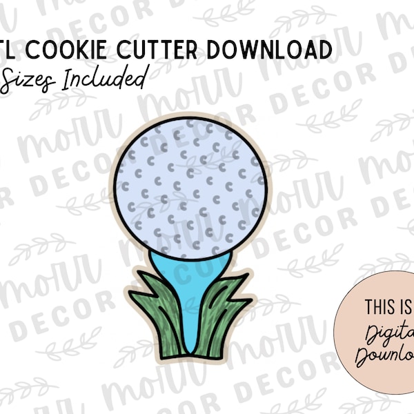 Golf Tee/Golf Ball Cookie Cutter Digital Download | Father's Day STL File Download | Father's Day Cutter File Download