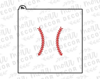 Baseball Cookie Stencil Sports Cookie Stencil Baseball Cake Stencil ...