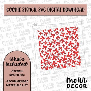 Bows Cookie Stencil DIGITAL DOWNLOAD | Cookie Stencil Digital Download | Stencil SVG File
