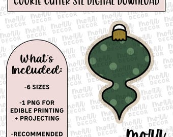 Ornament Cookie Cutter Digital Download | Christmas STL File Download | Holiday Cookie Cutter File Download | Ornament 3