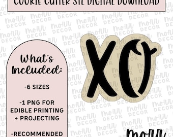 XOXO Cookie Cutter Digital Download | Valentine's Day STL File Download | Holiday Cookie Cutter File Download