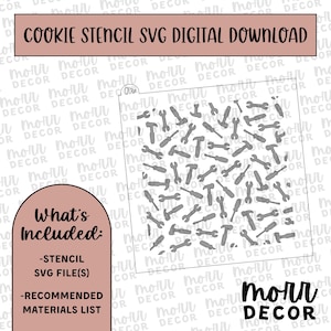 Tools Cookie Stencil DIGITAL DOWNLOAD | Cookie Stencil Digital Download | Stencil SVG File