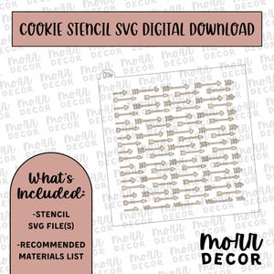 Boho Arrow Cookie Stencil DIGITAL DOWNLOAD | Cookie Stencil Digital Download | Stencil SVG File