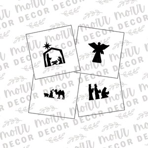 Nativity Silhouette Stencils